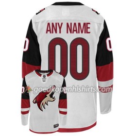 Arizona Coyotes Custom Adidas Wit Authentic Shirt - Mannen